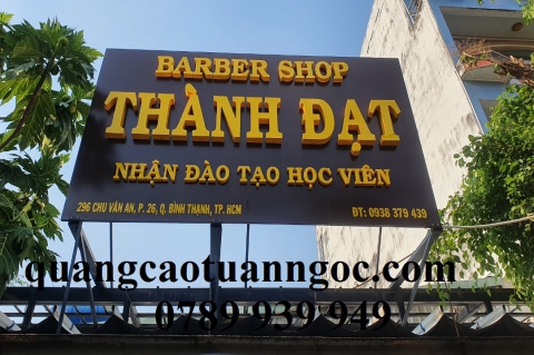 THI CÔNG MẶT TIỀN SALON TÓC THÀNH ĐẠT ĐẸP, GIÁ RẺ, UY TÍN TẠI 296 CHU VĂN AN, BÌNH THẠNH